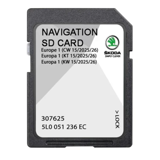 Skoda 5L0051236EC Europe Sat Nav SD card Amundsen MIB2 2025
