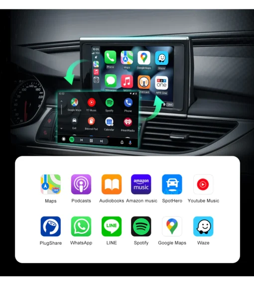Wireless Apple CarPlay For Audi Q3 Q5 Q7 A1 A3 A4 A5 A6 A7 A8 S5 S7 with 3G/3G+/MIB MMI/Symphony/Concert Prime Multimedia Box - Image 6