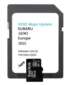 Subaru Gen2 P56YH03-E2025 Navigation Sat Nav Micro SD card Europe 2025