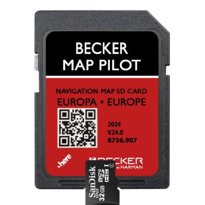 Europe Mercedes  Becker Map Pilot v24.0 Sat Nav SD Card 2024